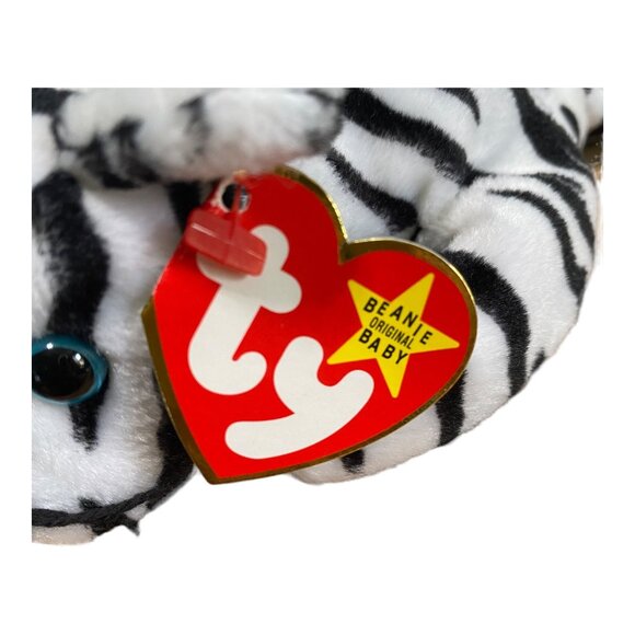 Ty Beanie Babies Blizzard Tiger Plush Stuffed Animal Hang 4th Gen Tush 3rd Gen T - Picture 5 of 9